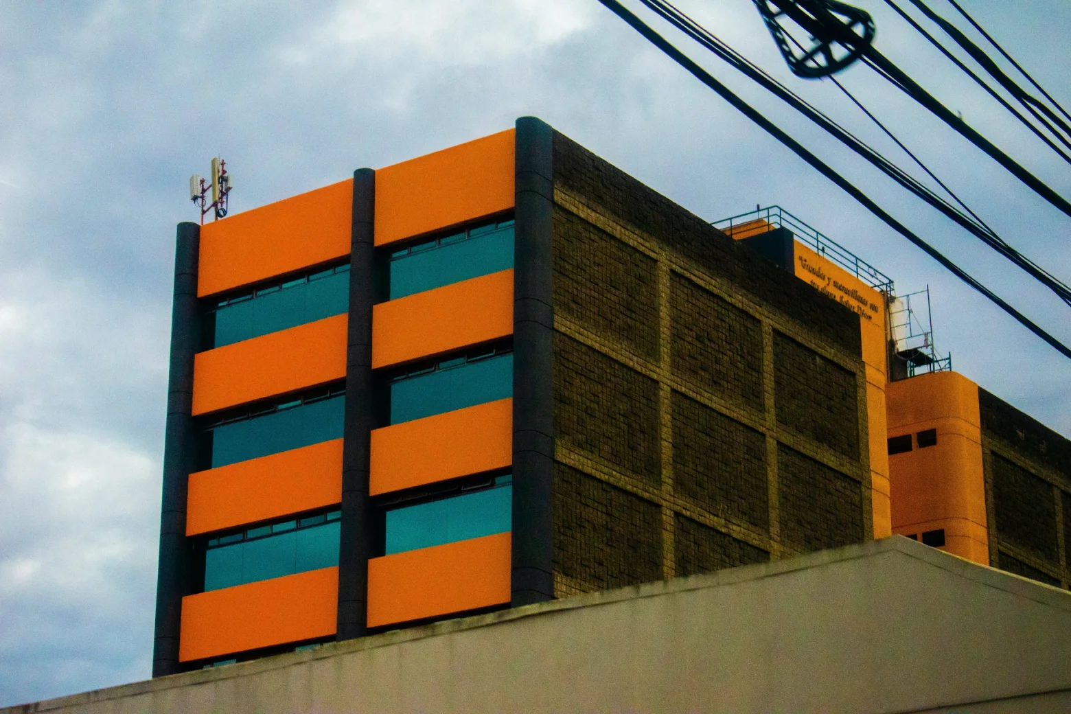 Modern business park with sustainable infrastructure